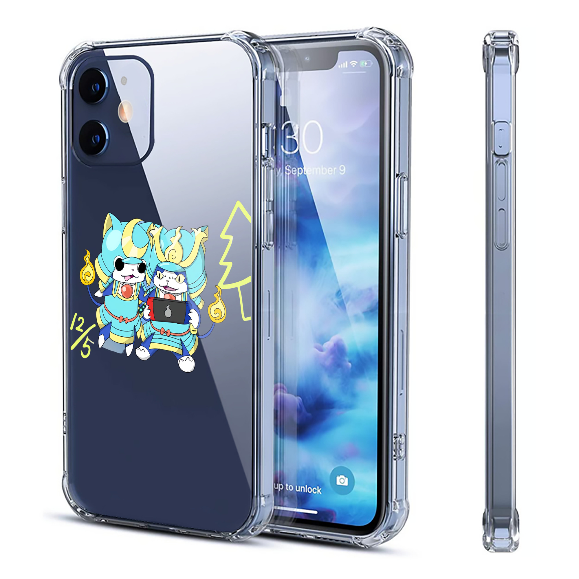 （画像用） 妖怪ウォッチ Yo-kai Watch 【iPhone 12シリーズ対応】透明スマホケース（クリアソフトケース）